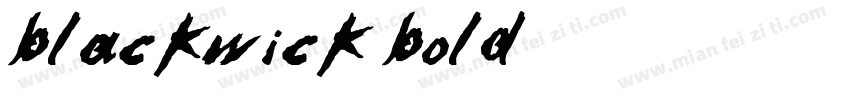 BlackWick Bold字体转换